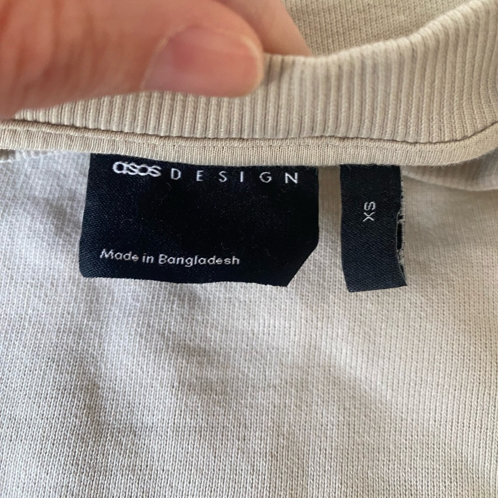 ASOS DESIGN sweatshirt in beige with photographic California Print size xs - Picture 3 of 6